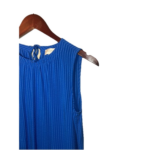 Loft Sleeveless Blouse Top Royal Blue XS Light And Airy - Picture 7 of 14